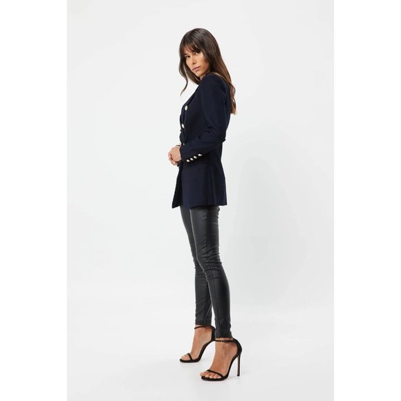 Mossman The Signature Blazer Jacket Navy Military Classic Double Breast Size 10 - Picture 4 of 12